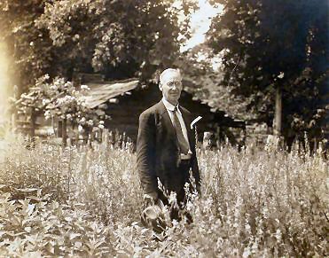 George Honig in Village Flower Garden