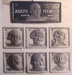 7 Plaques Around the Base of the Fountain