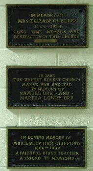 First Presbyterian Church Plaque